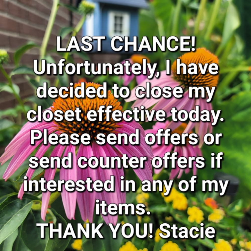 Closet Closing Notice - Not a Product Listing